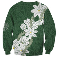Ia Orana Tahiti Tiare Sweatshirt Sage Green Lei LT7 - Polynesian Pride