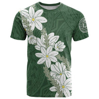 Ia Orana Tahiti Tiare T Shirt Sage Green Lei LT7 Sage Green - Polynesian Pride