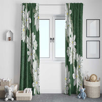 Ia Orana Tahiti Tiare Window Curtain Sage Green Lei LT7 - Polynesian Pride