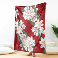 Ia Orana Tahiti Tiare Blanket Crimson Lei LT7 - Polynesian Pride