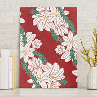Ia Orana Tahiti Tiare Canvas Wall Art Crimson Lei LT7 Without Frame Red - Polynesian Pride