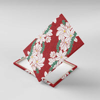 Ia Orana Tahiti Tiare Canvas Wall Art Crimson Lei LT7 With Frame Red - Polynesian Pride