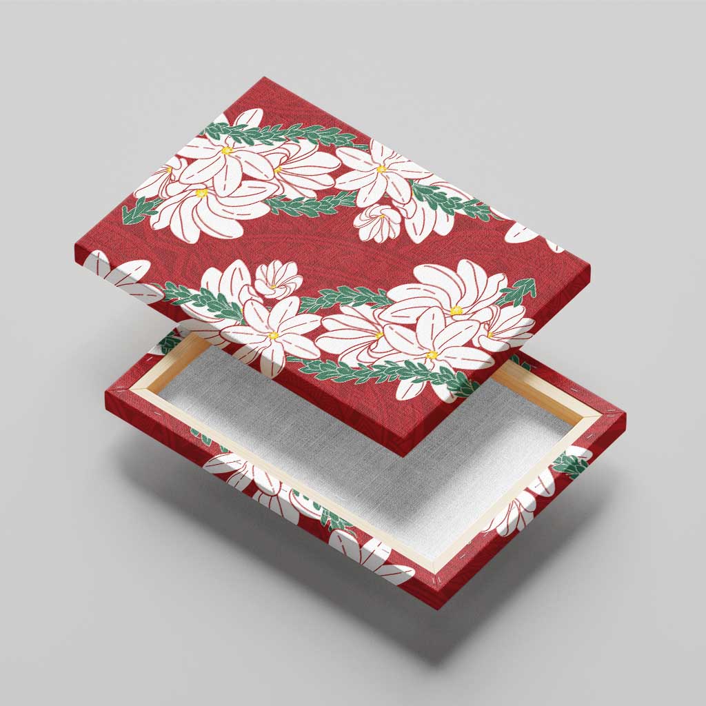 Ia Orana Tahiti Tiare Canvas Wall Art Crimson Lei LT7 - Polynesian Pride