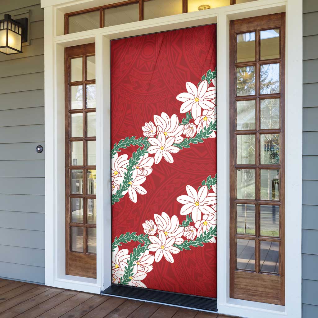 Ia Orana Tahiti Tiare Door Cover Crimson Lei LT7 - Polynesian Pride