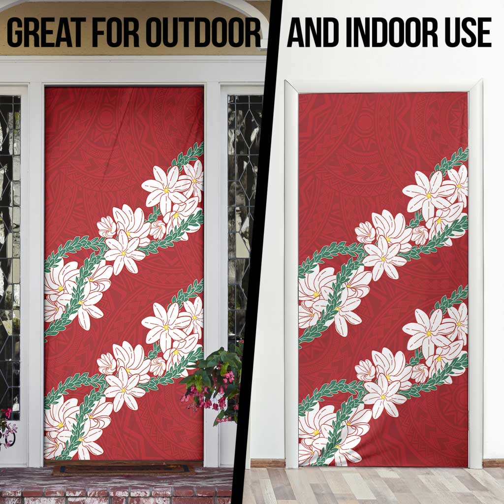 Ia Orana Tahiti Tiare Door Cover Crimson Lei LT7 - Polynesian Pride