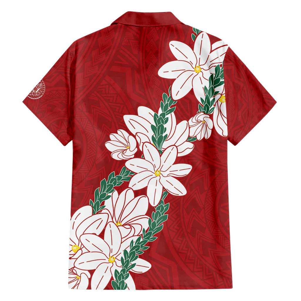 Ia Orana Tahiti Tiare Hawaiian Shirt Crimson Lei LT7 - Polynesian Pride
