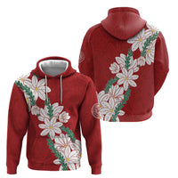 Ia Orana Tahiti Tiare Hoodie Crimson Lei LT7 - Polynesian Pride