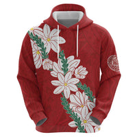 Ia Orana Tahiti Tiare Hoodie Crimson Lei LT7 - Polynesian Pride