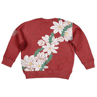 Ia Orana Tahiti Tiare Kid Ugly Christmas Sweater Crimson Lei LT7 - Polynesian Pride
