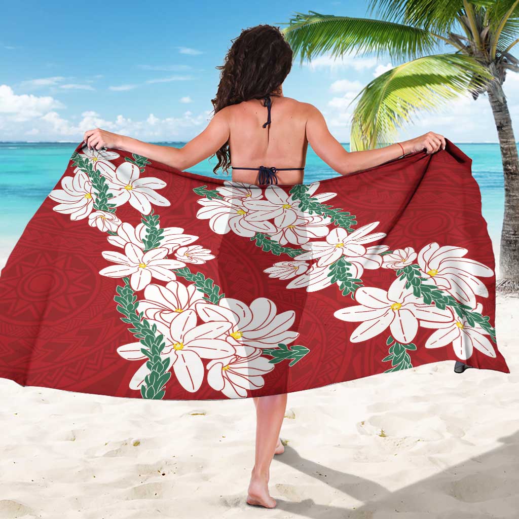 Ia Orana Tahiti Tiare Sarong Crimson Lei LT7 - Polynesian Pride
