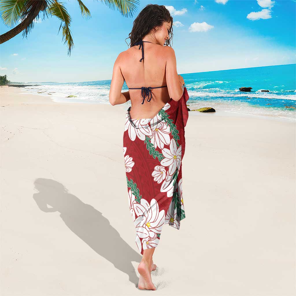 Ia Orana Tahiti Tiare Sarong Crimson Lei LT7 - Polynesian Pride
