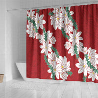 Ia Orana Tahiti Tiare Shower Curtain Crimson Lei LT7 - Polynesian Pride