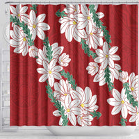 Ia Orana Tahiti Tiare Shower Curtain Crimson Lei LT7 - Polynesian Pride