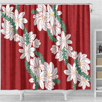 Ia Orana Tahiti Tiare Shower Curtain Crimson Lei LT7 - Polynesian Pride