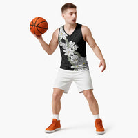 Ia Orana Tahiti Tiare Basketball Jersey Black Lei LT7 - Polynesian Pride