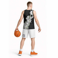 Ia Orana Tahiti Tiare Basketball Jersey Black Lei LT7 - Polynesian Pride