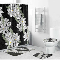 Ia Orana Tahiti Tiare Bathroom Set Black Lei LT7 Bathroom Set (4 pcs) Black - Polynesian Pride