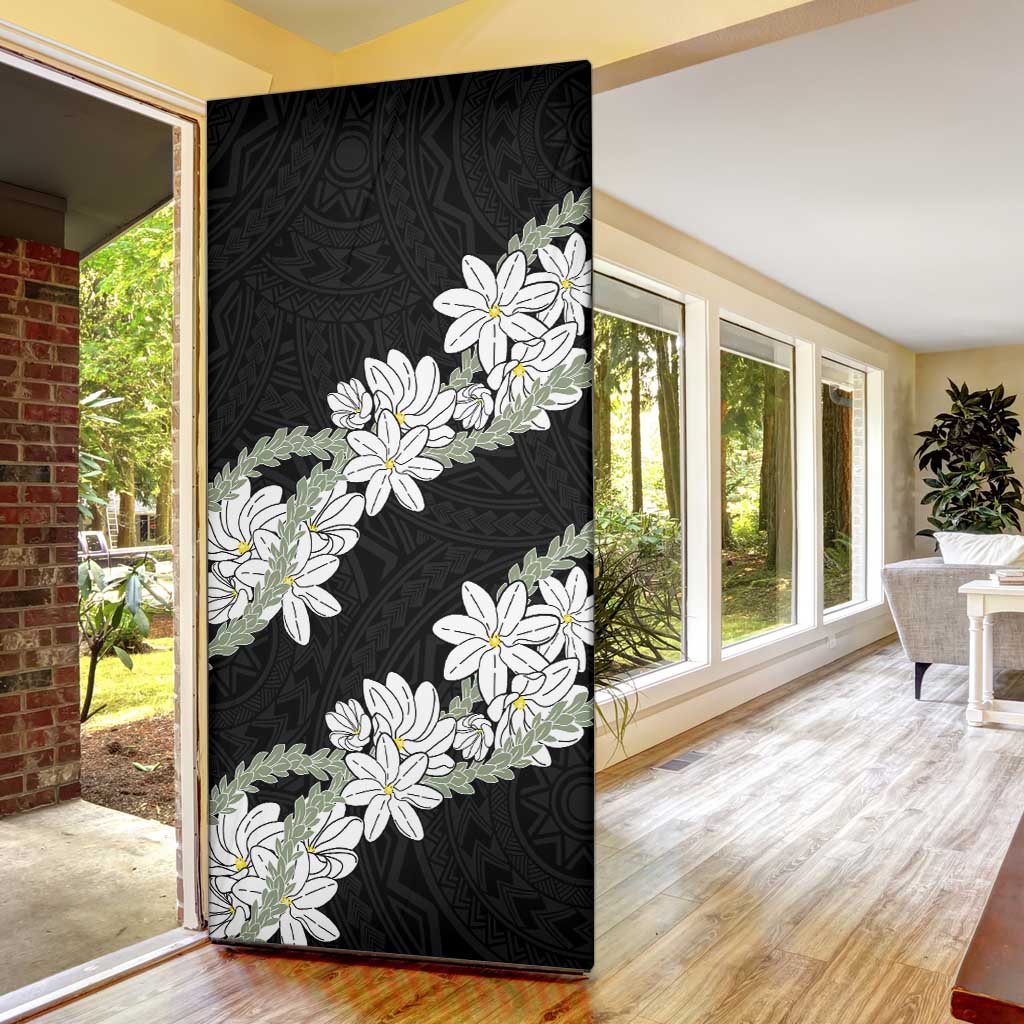 Ia Orana Tahiti Tiare Door Cover Black Lei LT7 - Polynesian Pride