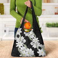Ia Orana Tahiti Tiare Grocery Bag Black Lei LT7 - Polynesian Pride