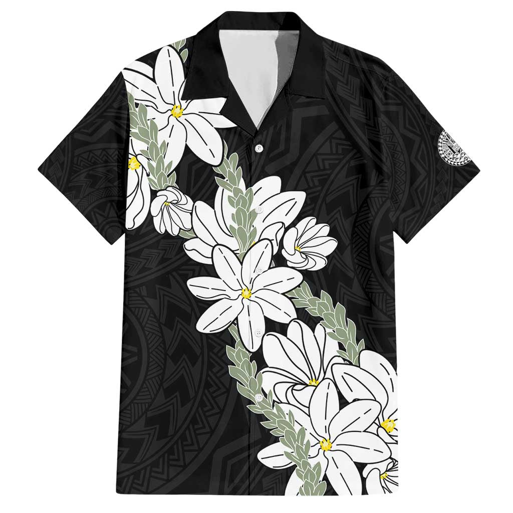 Ia Orana Tahiti Tiare Hawaiian Shirt Black Lei LT7 Black - Polynesian Pride
