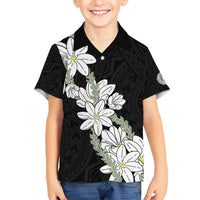 Ia Orana Tahiti Tiare Hawaiian Shirt Black Lei LT7 - Polynesian Pride