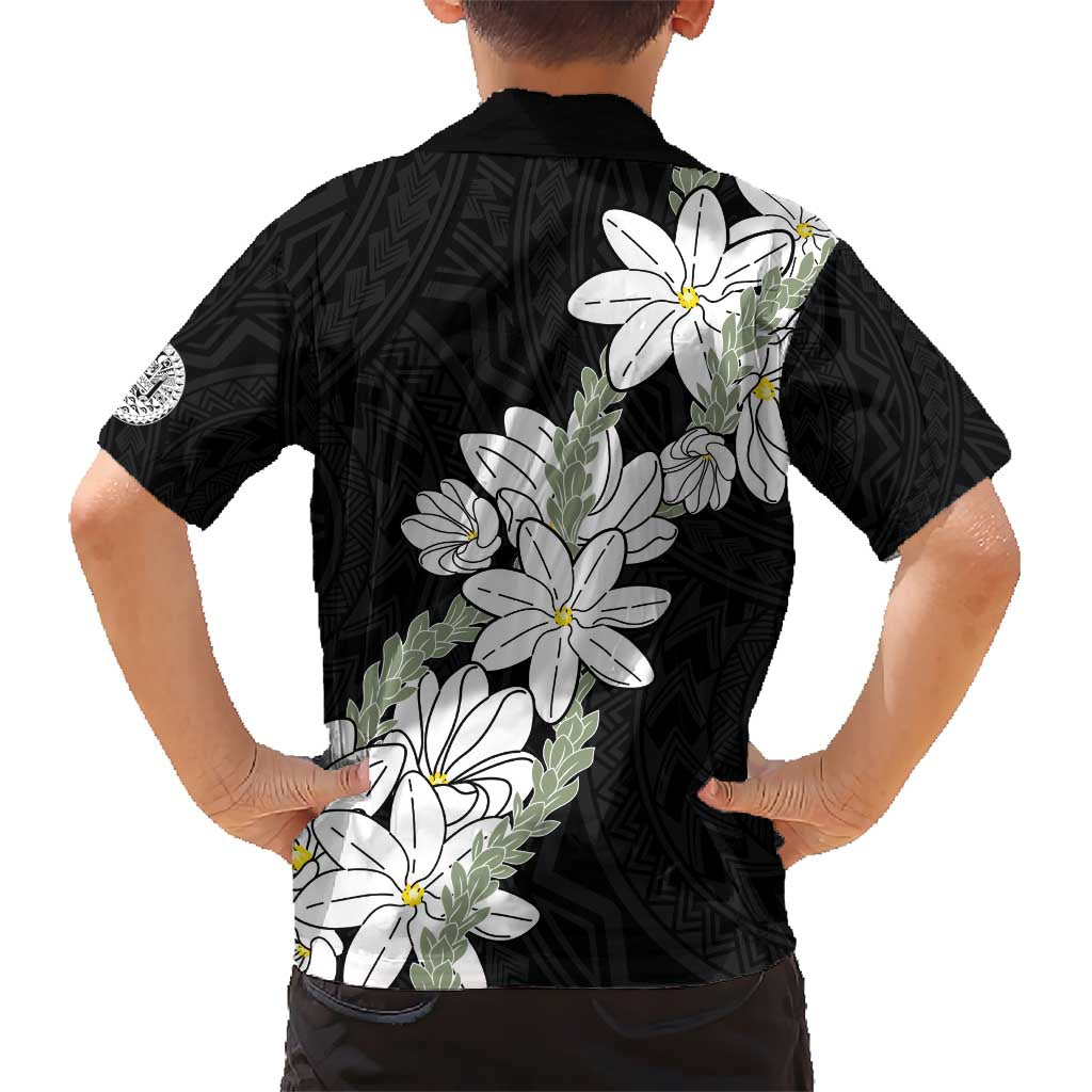 Ia Orana Tahiti Tiare Hawaiian Shirt Black Lei LT7 - Polynesian Pride