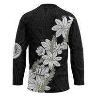 Ia Orana Tahiti Tiare Hockey Jersey Black Lei LT7 - Polynesian Pride