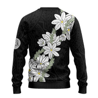 Ia Orana Tahiti Tiare Ugly Christmas Sweater Black Lei LT7 - Polynesian Pride