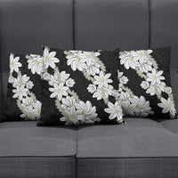Ia Orana Tahiti Tiare Pillow Cover Black Lei LT7 - Polynesian Pride