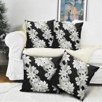 Ia Orana Tahiti Tiare Pillow Cover Black Lei LT7 - Polynesian Pride