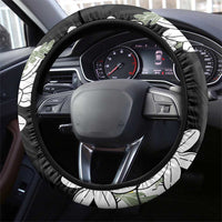 Ia Orana Tahiti Tiare Steering Wheel Cover Black Lei LT7 - Polynesian Pride