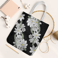 Ia Orana Tahiti Tiare Tote Bag Black Lei LT7 White Strap One Size Black - Polynesian Pride