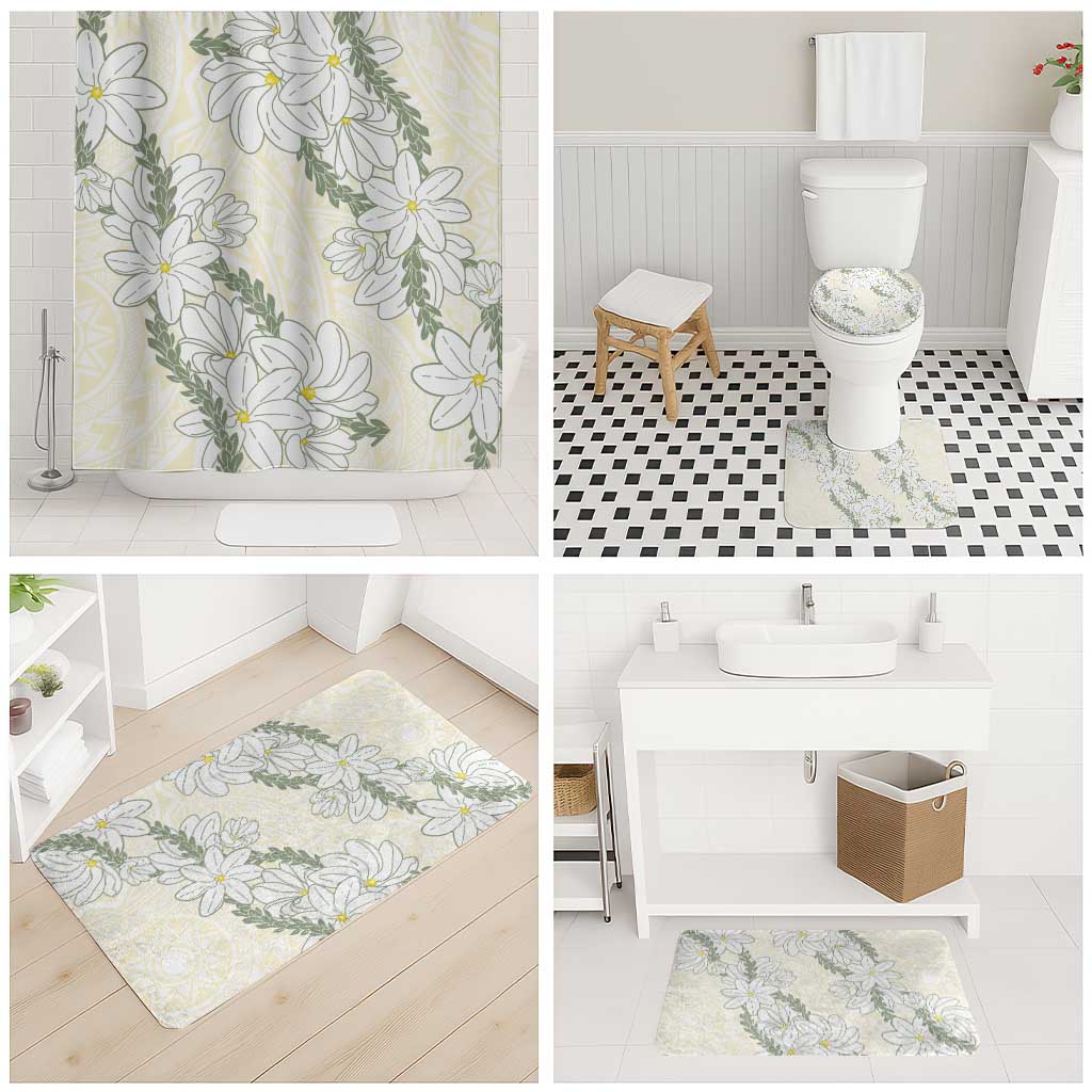 Ia Orana Tahiti Tiare Bathroom Set Lemon Yellow Lei LT7 - Polynesian Pride