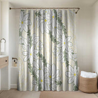 Ia Orana Tahiti Tiare Bathroom Set Lemon Yellow Lei LT7 Shower Curtain Only Lemon - Polynesian Pride
