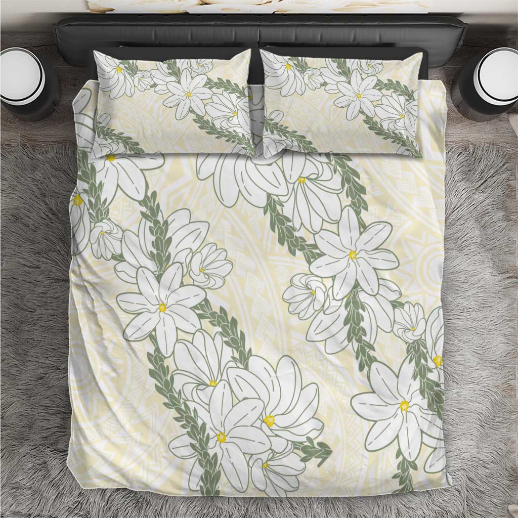 Ia Orana Tahiti Tiare Bedding Set Lemon Yellow Lei LT7 Lemon - Polynesian Pride