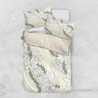 Ia Orana Tahiti Tiare Bedding Set Lemon Yellow Lei LT7 US Twin 172cm x 218cm Lemon - Polynesian Pride