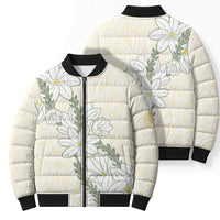 Ia Orana Tahiti Tiare Bomber Puffer Jacket Lemon Yellow Lei LT7 - Polynesian Pride