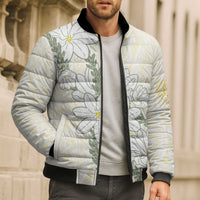 Ia Orana Tahiti Tiare Bomber Puffer Jacket Lemon Yellow Lei LT7 - Polynesian Pride