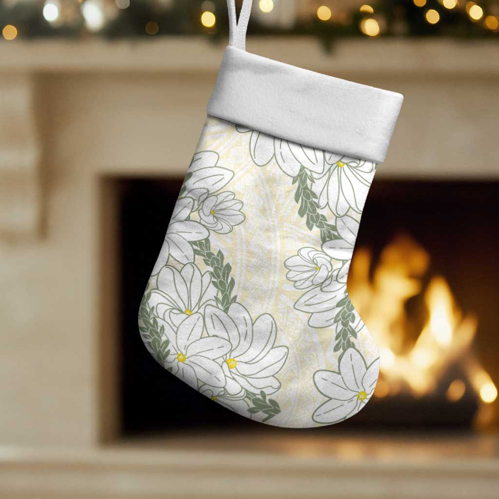 Ia Orana Tahiti Tiare Christmas Stocking Lemon Yellow Lei LT7 Set of 2 Lemon - Polynesian Pride