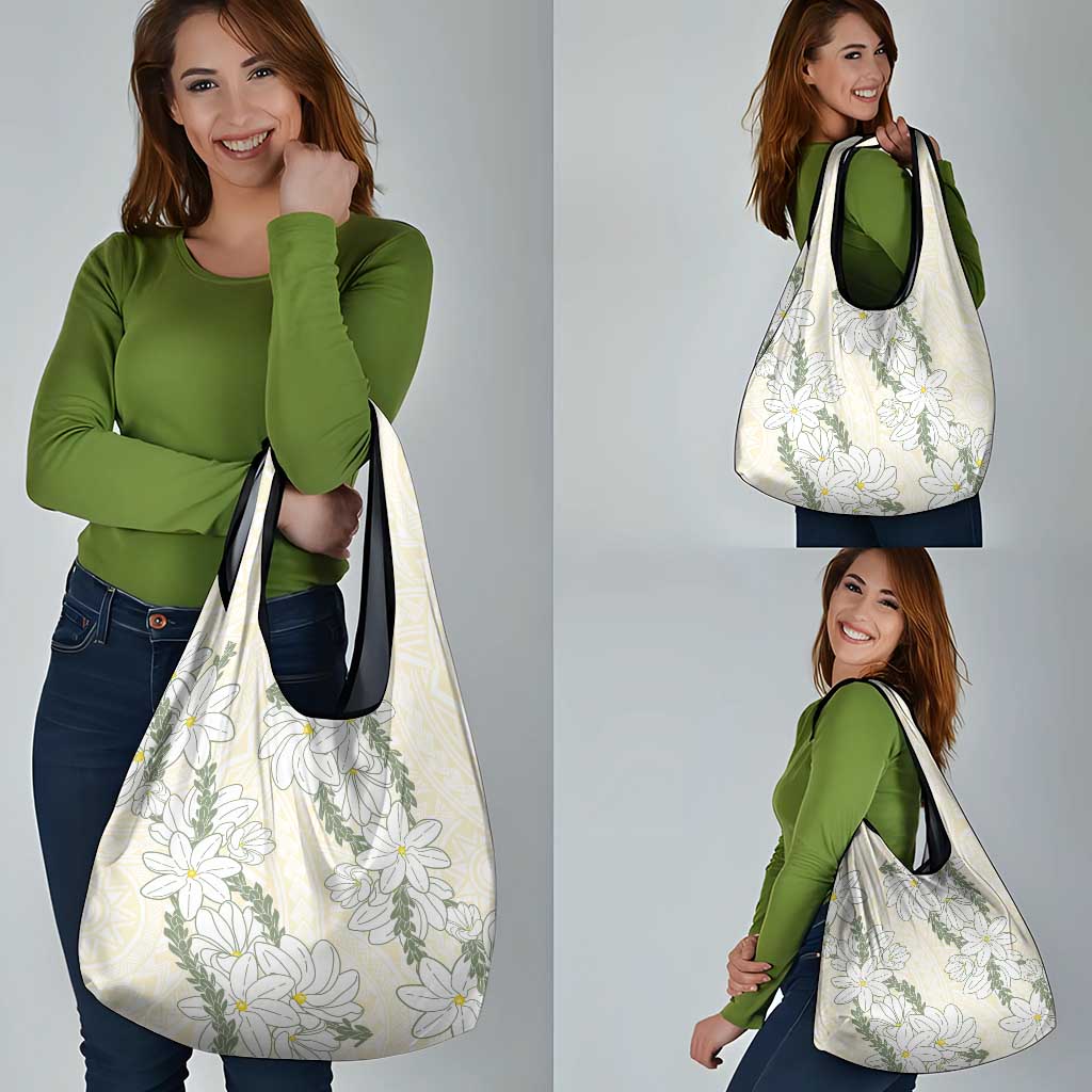 Ia Orana Tahiti Tiare Grocery Bag Lemon Yellow Lei LT7 - Polynesian Pride
