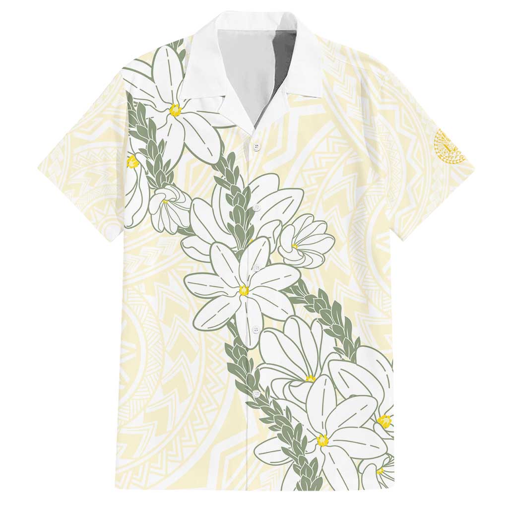 Ia Orana Tahiti Tiare Hawaiian Shirt Lemon Yellow Lei LT7 Lemon - Polynesian Pride