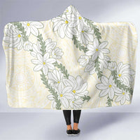 Ia Orana Tahiti Tiare Hooded Blanket Lemon Yellow Lei LT7 One Size Lemon - Polynesian Pride