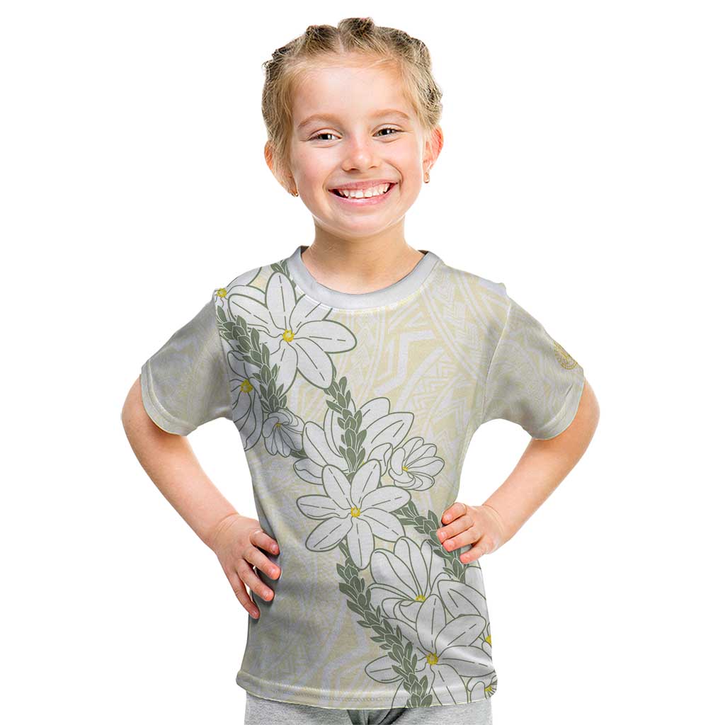 Ia Orana Tahiti Tiare Kid T Shirt Lemon Yellow Lei LT7 Lemon - Polynesian Pride
