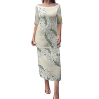 Ia Orana Tahiti Tiare Puletasi Lemon Yellow Lei LT7 Long Dress Lemon - Polynesian Pride