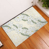 Ia Orana Tahiti Tiare Rubber Doormat Lemon Yellow Lei LT7 - Polynesian Pride