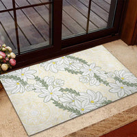 Ia Orana Tahiti Tiare Rubber Doormat Lemon Yellow Lei LT7 - Polynesian Pride