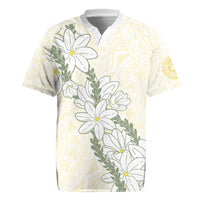 Ia Orana Tahiti Tiare Rugby Jersey Lemon Yellow Lei LT7 Lemon - Polynesian Pride