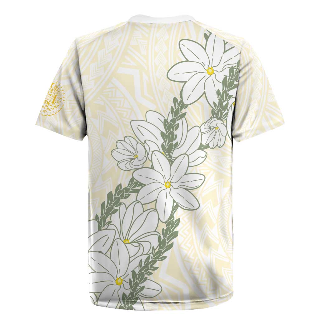 Ia Orana Tahiti Tiare Rugby Jersey Lemon Yellow Lei LT7 - Polynesian Pride