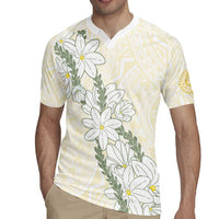 Ia Orana Tahiti Tiare Rugby Jersey Lemon Yellow Lei LT7 - Polynesian Pride