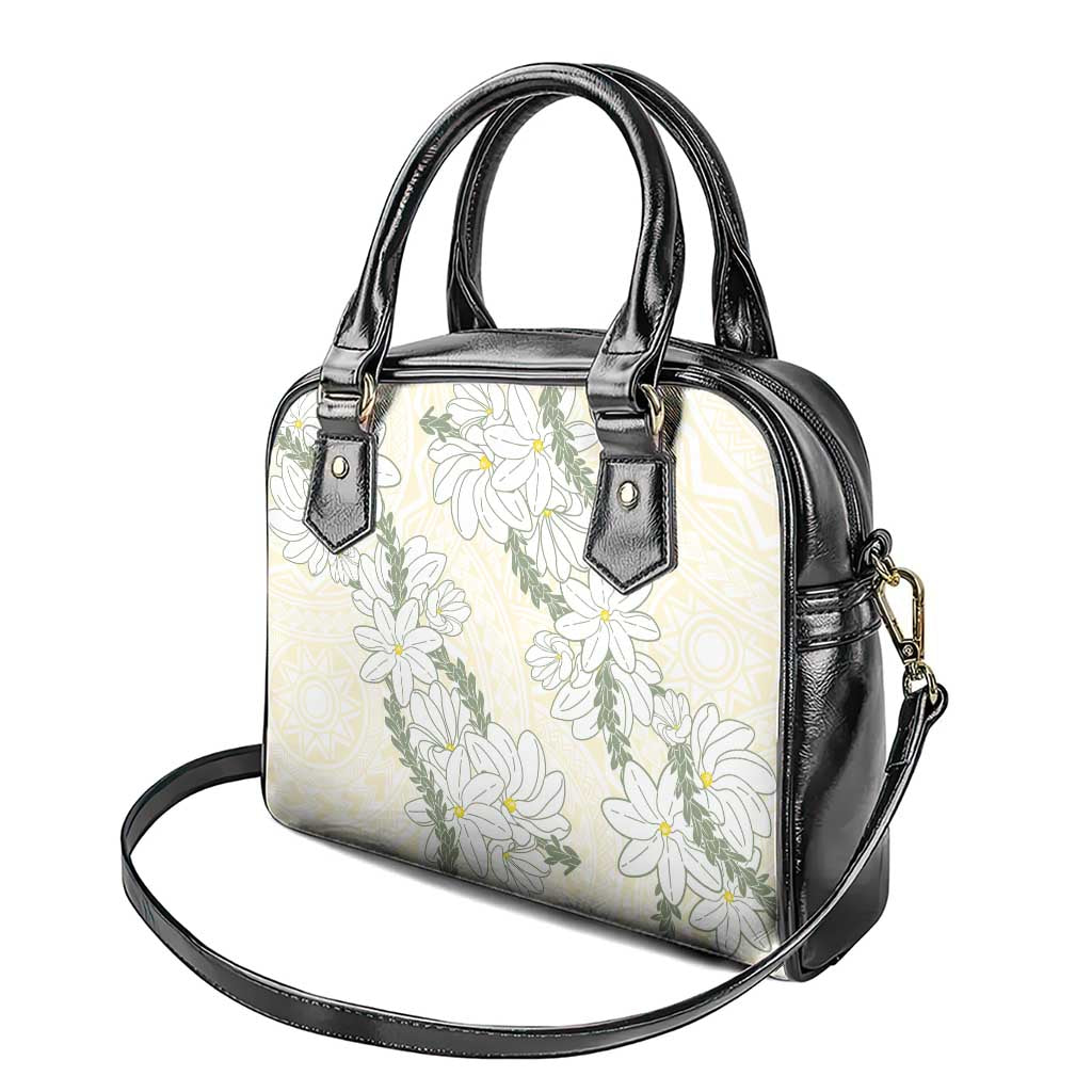 Ia Orana Tahiti Tiare Shoulder Handbag Lemon Yellow Lei LT7 - Polynesian Pride